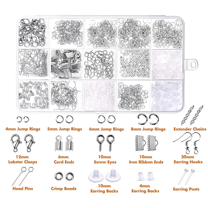 Набор инструментов для изготовления ювелирных изделий, принадлежности для изготовления ювелирных изделий, комплект для обертывания проволокой с иглами для бисероплетения, плоскогубцы для ювелирных изделий, эластичная нить и ухо