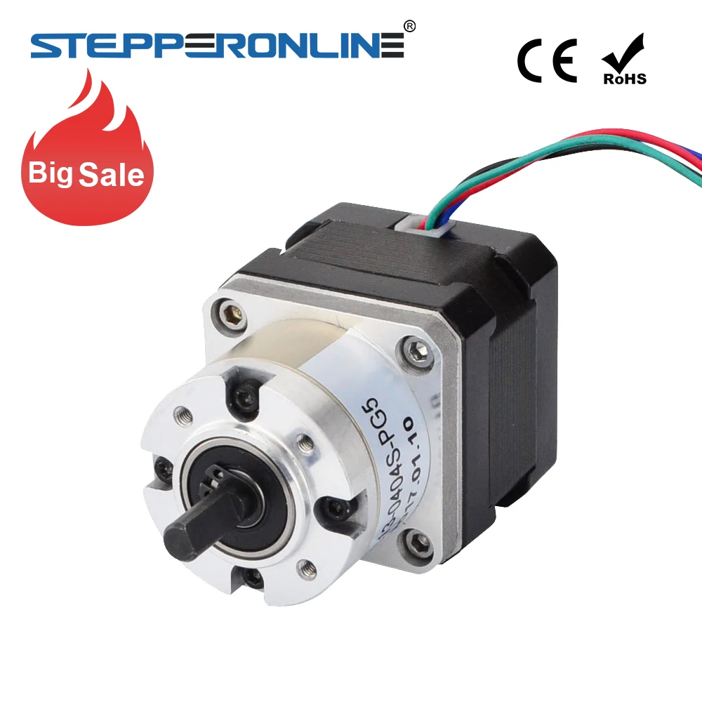 

Nema 17 Gear Stepper Motor 5:1 Planetary Gearbox 42 Motor Extruder Stepper Motor 0.4A for CNC Robot/ 3D Printer