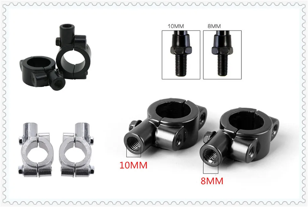 8MM 10MM motorcycle rear view mirror adapter base Connector for Ducati Monster M900 900 S Dark Metallic 750 750 Dark 1000