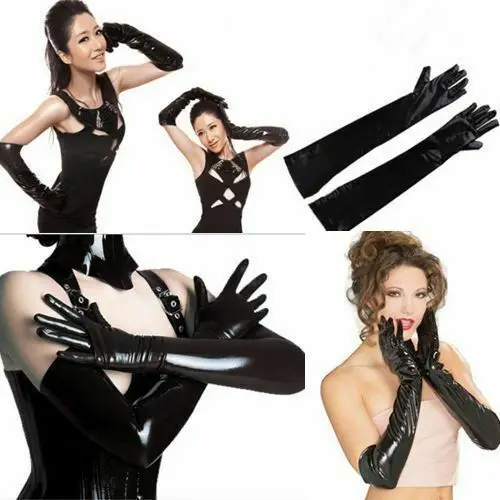 Перчатки из искусственной кожи и ПВХ уличные перчатки для танцевального шоу