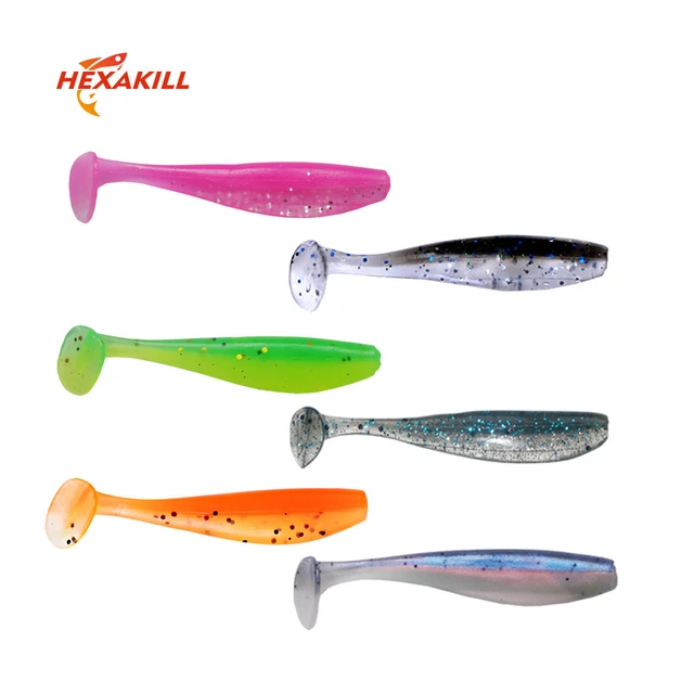 Hexakill 60pcs/lot soft lure 7cm/9cm rubber baits Fishing lure