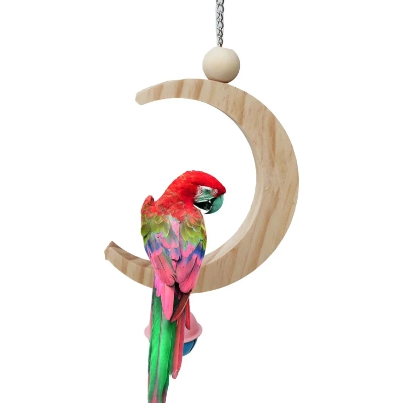 2 PCS Parrot Supplies Half Moon Shape Bird Toys & U Shape Parrot Sewing Cage Toys for Little Pet Birds Like Budgerigar or Canary