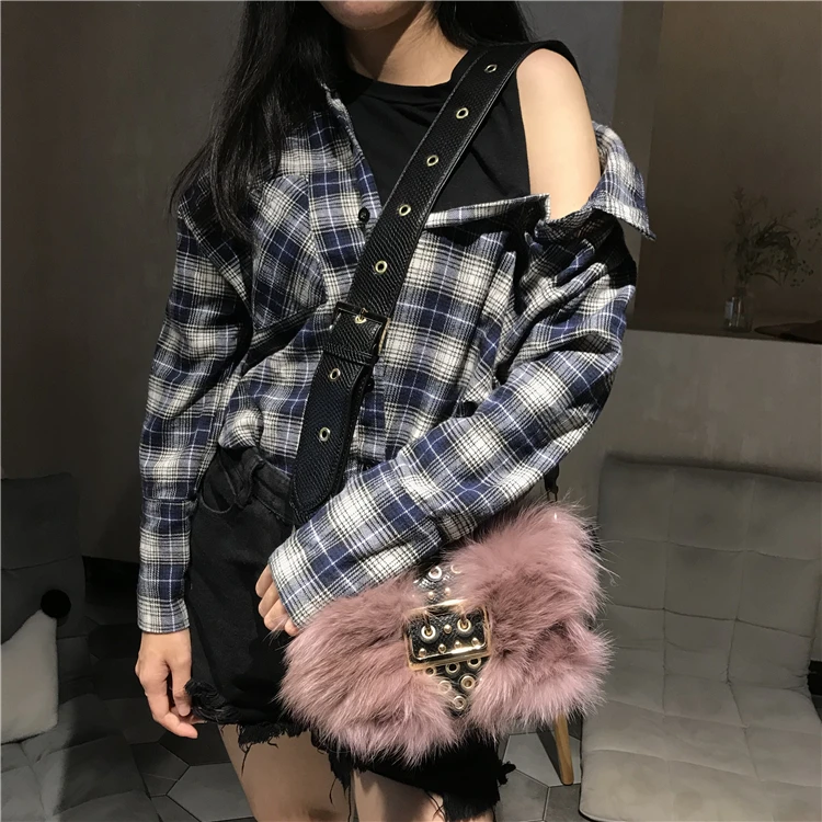 Модная стильная зимняя сумка-мессенджер из искусственного меха, Женская сумочка, женские вечерние сумки для маленьких девочек, рождественский подарок, сумка через плечо