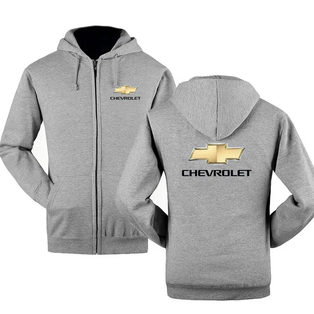 Осень Зима для Chevrolet Логотип толстовки на молнии с принтом для мужчин флисовая куртка с капюшоном толстовки на молнии Толстовка B
