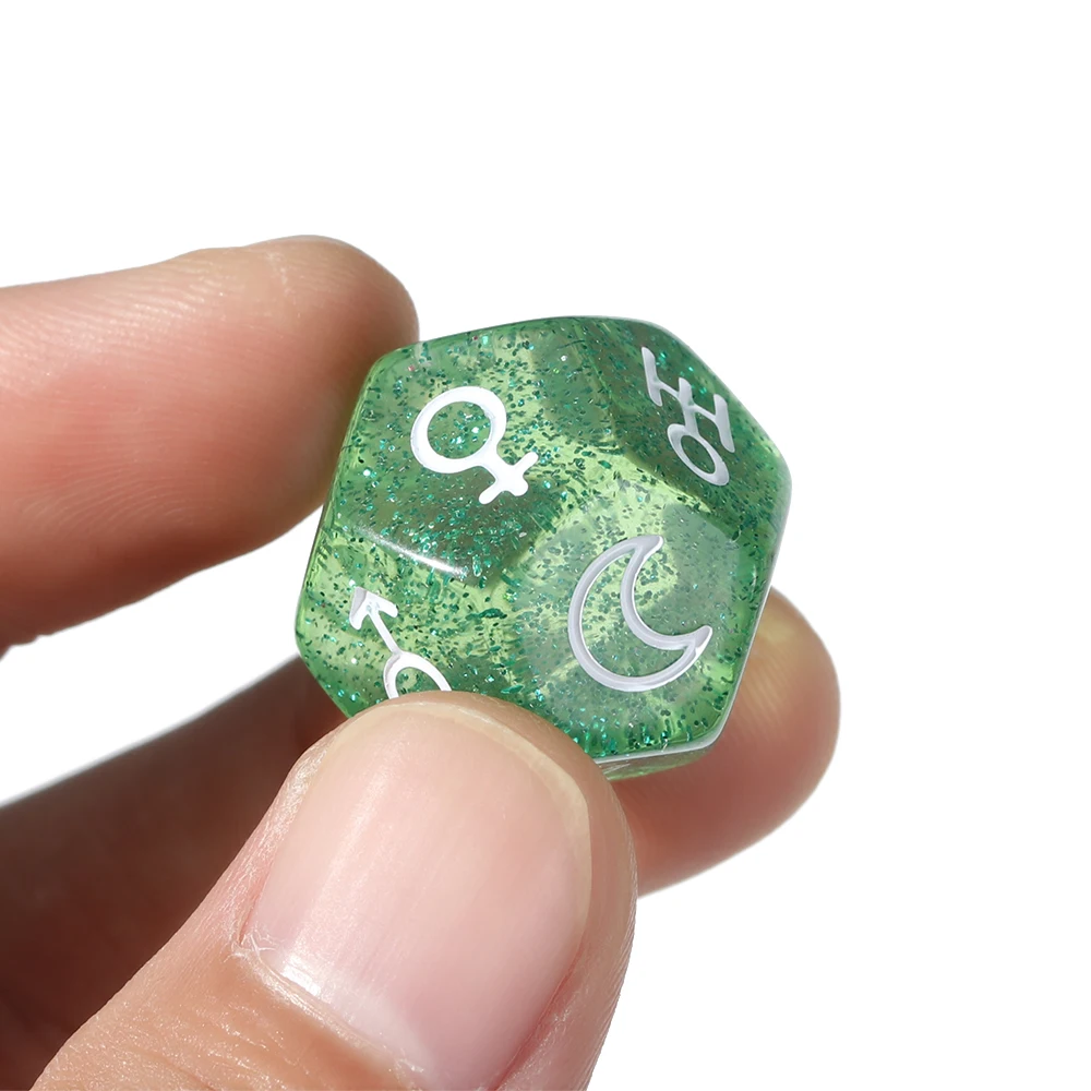 Creative Dice 12-Sided Astrology Zodiac Signs Dice For Constellation Divination Toys Entertainment Board Game 1/3/7Pcs game dice dice set acrylic dice
