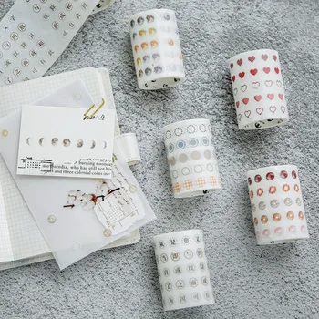 

Text Control Basic Dot Washi Tape Japanese Paper Diy Planner Masking Tape Adhesive Tapes Stickers Decorative Stationery Tapes