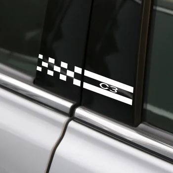 

2PCS Car B Pillar Stickers Auto Material Decals Automobile For Citroen C3 Styling Decoration Automobile Tuning Car Accessories
