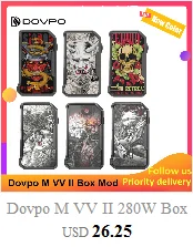 Dovpo M VV II 280 Вт Box Mod Мощность Двойной 18650 батареи и 3-светодиодный индикатор, испаритель vape Mod vs перетащите 2/ijoy shogun