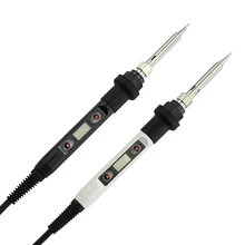 Ferro de solda preto 80w, mostrador digital, ajustável, temperatura, 220v/110v, kit de ferramenta de soldagem elétrica