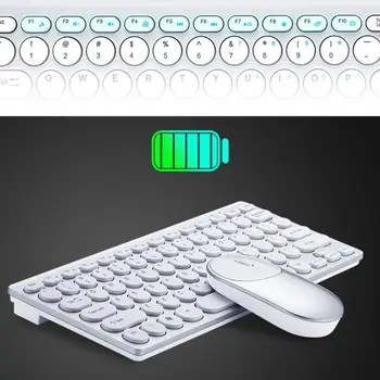 

1Set 2.4G Wireless Silent Keyboard Mouse Mini Multimedia Keypad Mice for Notebook Laptop PC Computer