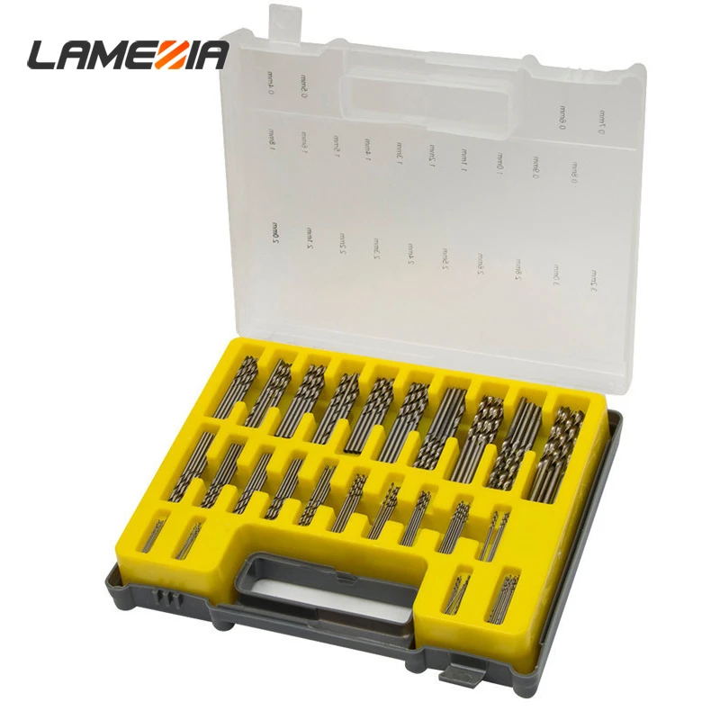 

LAMEZIA 150pcs/set 0.4mm-3.2mm Hss Micro Twist PCB Drill Kit Small Precision Power Craft Hole Bit Set With Case