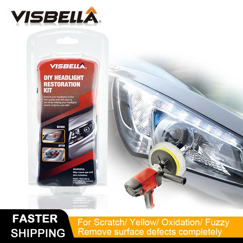 Visbella Car Headlamp repair headlight restoration polishing Renewal agent bright white for Toyota headlight Cleaner Hand Tool Visbella Car Headlamp repair headlight restoration polishing Renewal agent bright white for Toyota headlight Cleaner Hand Tool