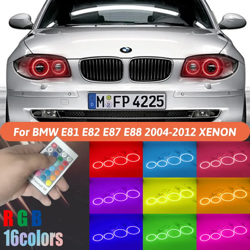 

Angel Eyes Tuning for BMW 1 Series E81 E82 E87 E88 2004-2012 XENON HEADLIGHT RGB LED Halo DRL Car Lights Accessories Retrofit
