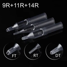 150 шт, высококачественные серые одноразовые наконечники для татуировки, стерильные насадки для татуировки, иглы, наконечники 9R/11R/14R, наконечники для тату-машины, иглы для татуировки