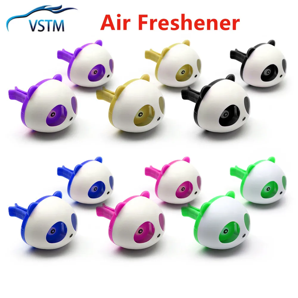 Cute Panda Car Styling Air Freshener Perfume ambientador para auto for Air Vent Decoration Car Smell Flavors Accessories Car Decoration Accessories Car Figurine Ornament