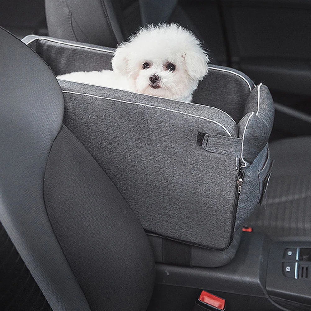 Aplus Pet Car Seat Cover Carrier Portable Foldable Carrier with Seat Belt for Dog Cat Car Booster Seat Carrier 