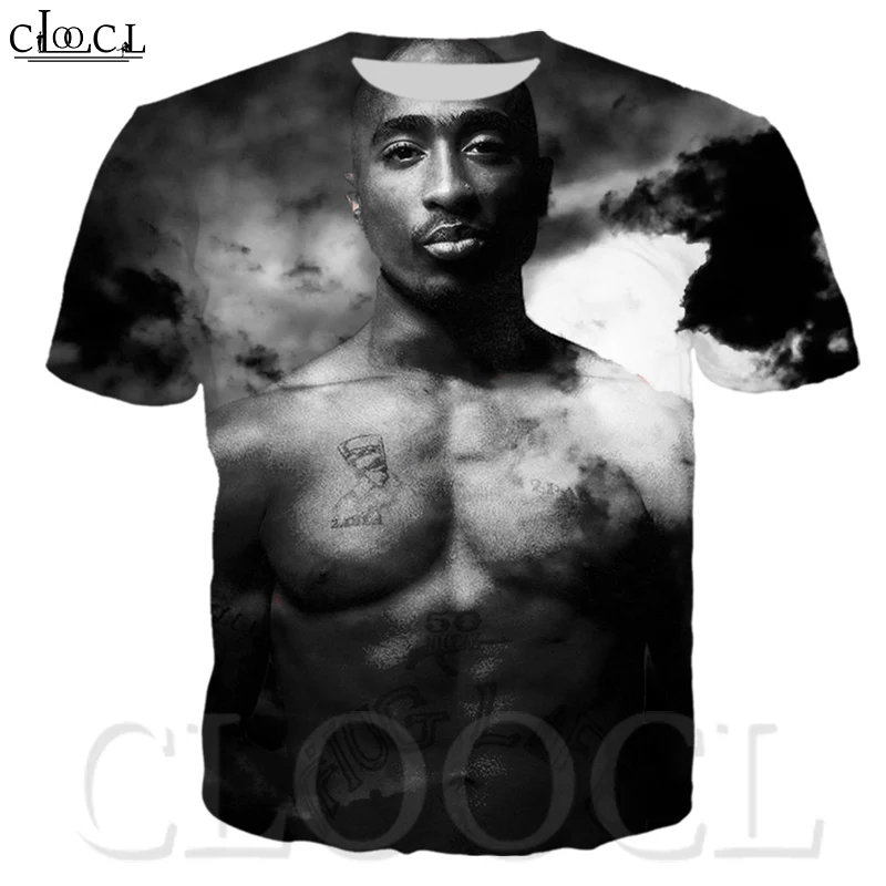 Футболка Tupac с 3D принтом в стиле рапера для мужчин и женщин|Футболки| |