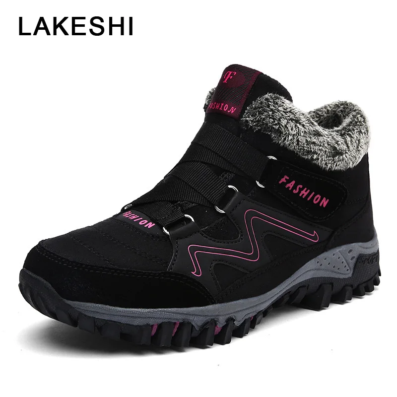 

Women Snow Boots Winter Shoes Warm Plush Krasovki Ankle Boots 2019 Brand Female Casual Shoes Wedge Snow Sexy Boots Waterproof