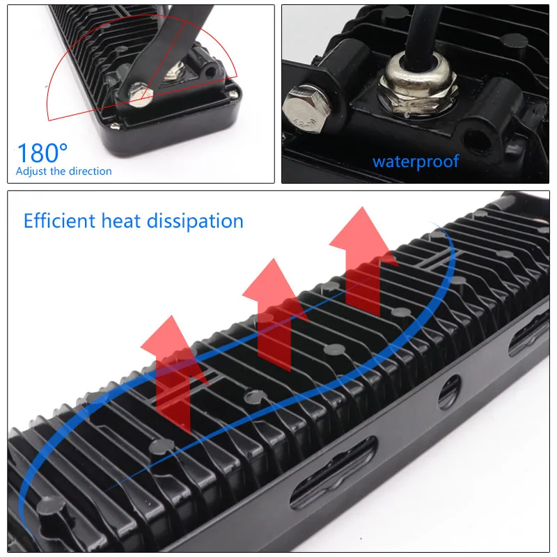 프로젝터 Led 램프 Led 투광 조명 IP65 비품 50W 방수 풍경 벽 야외 하우징 조명, 220V 230V 스포트라이트