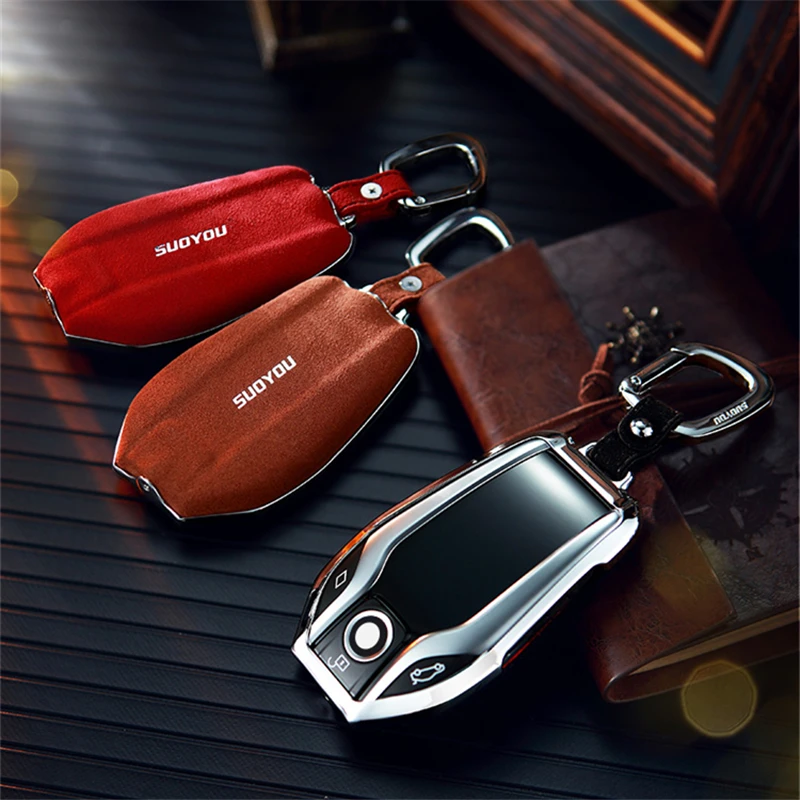 

Suede Fur car key cover case for Mercedes benz CLS CLA GL R SLK AMG A B C 2017 E Class W213 2018 S class Accessories keychain