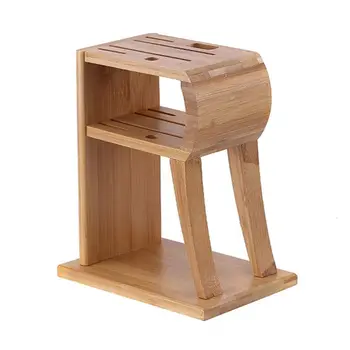 

Bamboo Knife Block Stand Holder Mildew Proof Knives Storage Shelf Rack Organizer