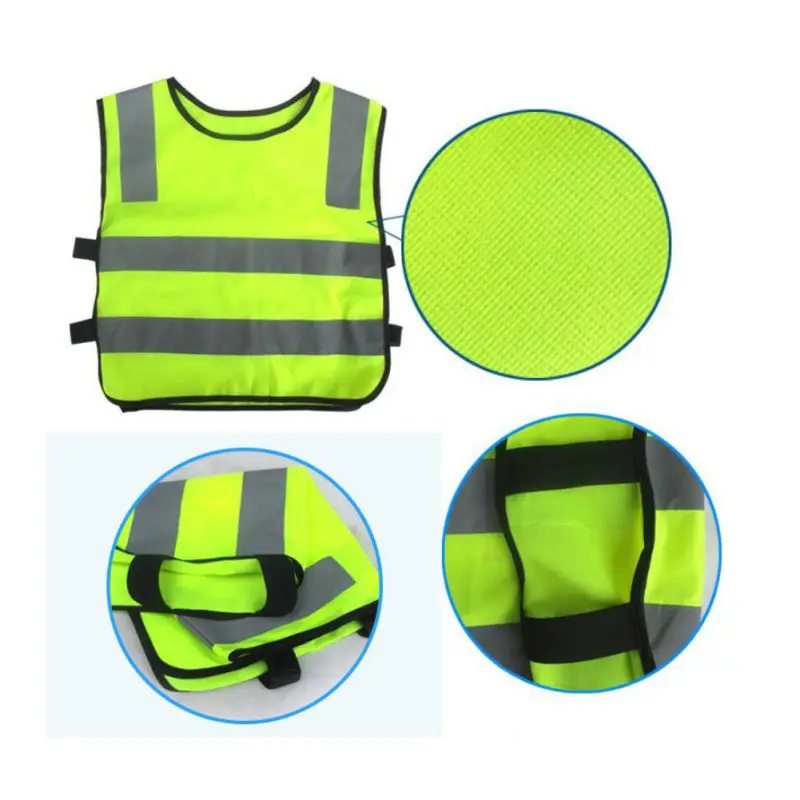 Детский жилет; детские жилеты для безопасности с высокой видимостью; Детские светоотражающие жилеты для дорожного движения; одежда; куртка