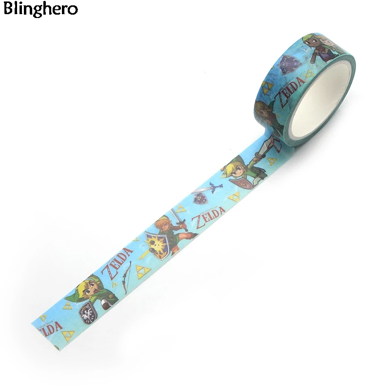 10 шт./компл. Bling hero аниме hero 15 мм х 5 м лента Washi персонализированные изоляционная лента стикер для канцелярских товаров крутая лента Скотч для монтажа светодиодных лампочек BH0021