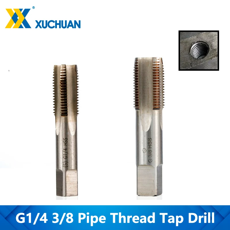 Pipe Thread Tap Straight Flute Drill Tap Hss Tap Threading Tool Machine Plug Tap G1 4 G3 8 Metal Thread Drill Screw Pipe Thread Tap Die Aliexpress