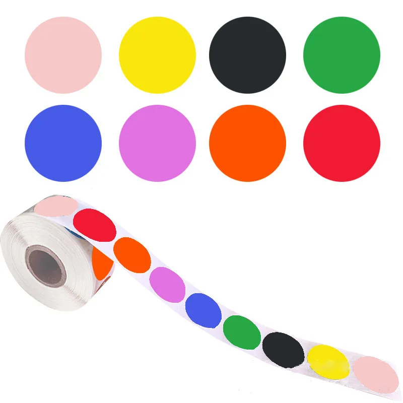 

500pcs Chroma Label Color Code Dot Labels Stickers Adhesive Sealing Stickers For Children Cute Paper Stationery