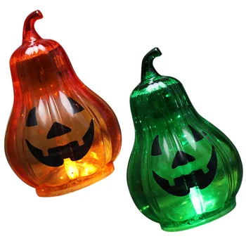 

2pcs Practical Decorative Plastic Pumpkin Lamp Co-worker Friends