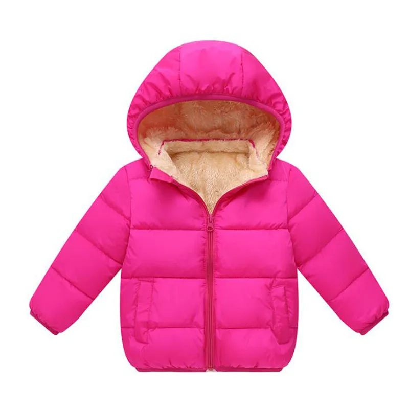 Детское пуховое пальто с капюшоном хлопковый зимний костюм для новорожденных Одежда для маленьких девочек 5 цветов, теплая зимняя куртка для мальчиков