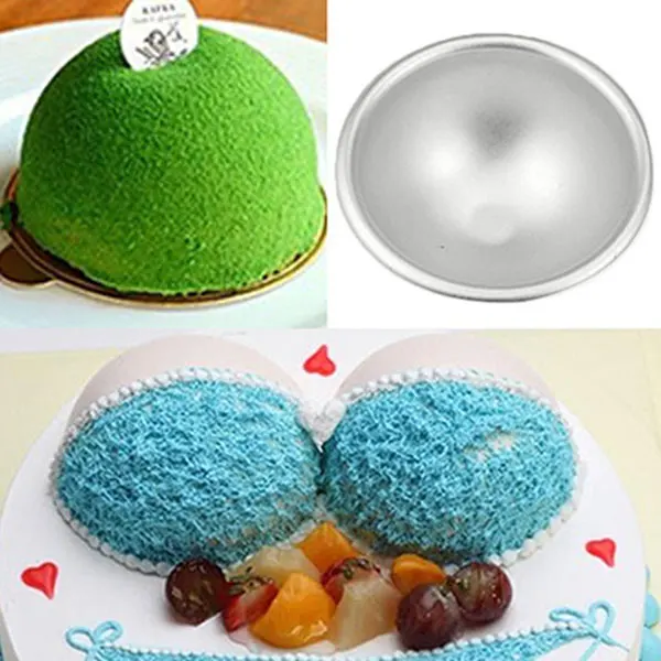 2pcs/set Football Cake Mold 3D Aluminium Soccer Cake Pudding Pan Baking  Pastry Mould Fondant Cake Decorating Tools 