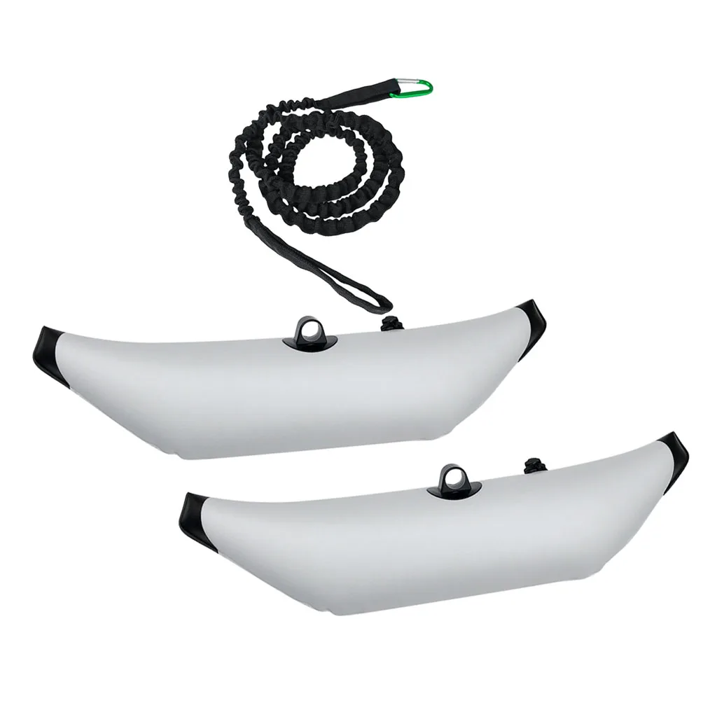 

Inflatable Outrigger/Stabilizer+Kayak Paddle Leash Safety Fishing Rod