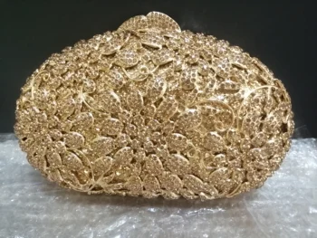 

lady Crystal diamond Rhinestone Clutch Bag Women Wedding Party clutch Purse Ladies Flower Messenger bags Handbag clutches bags