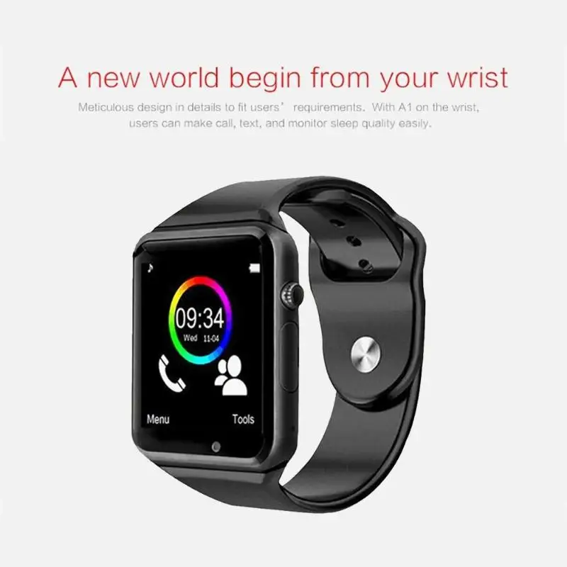 A1 Bluetooth 3,0, ЖК-экран, умные часы, Handsfree, браслет, поддержка SIM, TF карта, анти-потеря, напоминание, двусторонний поиск, запись звонков
