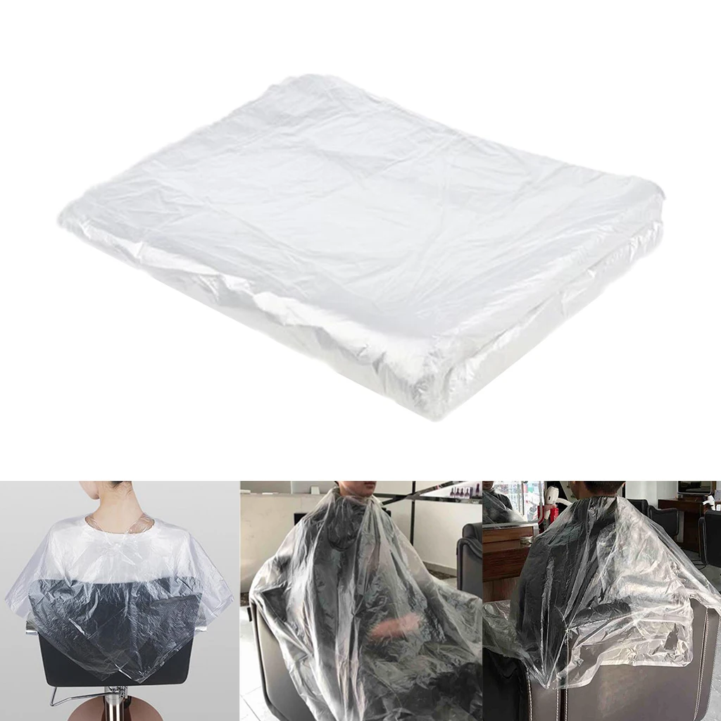 100pcs Disposable Hair Cutting Cape Gown Unisex Hairdresser Capes Cloth