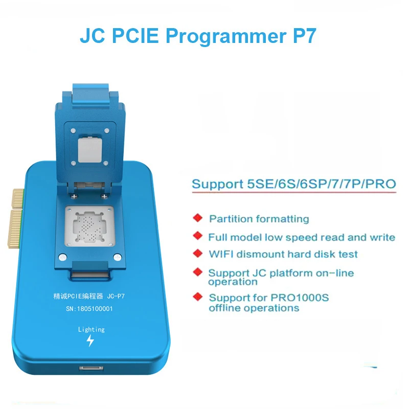 JC P7 P8 PCIE исправления ошибок памяти инструмента обновления программист для iPhone 6S/6splus/SE/7 г/7 p/8/8/X