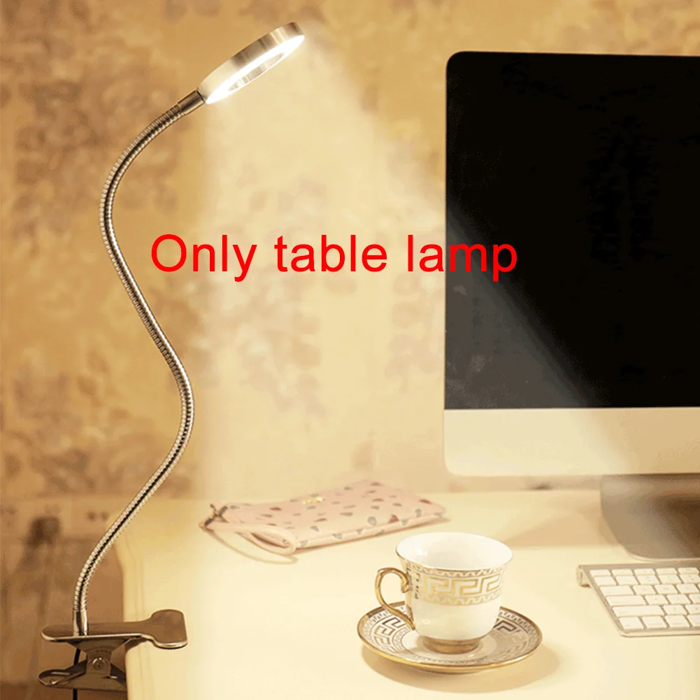 12 Вт Настольная лампа с зажимом на USB прикроватный гибкий светодиодный светильник для чтения с защитой глаз и регулируемой яркостью