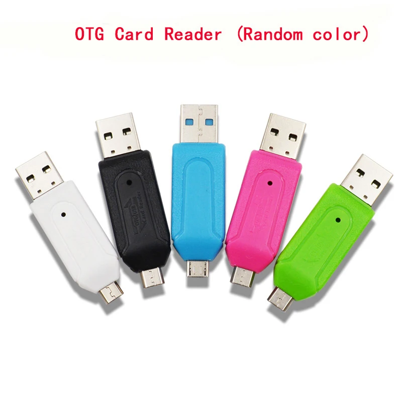 Random 2в1 Micro USB OTG кард-ридер Универсальный USB TF/SD кард-ридер телефон удлинительные Разъемы адаптер карты Micro SD для Android PC - Цвет: Random