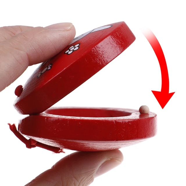 New Cartoon Wooden Castanet Toy Children Musical Percussion Instrument Xmas Gift 3