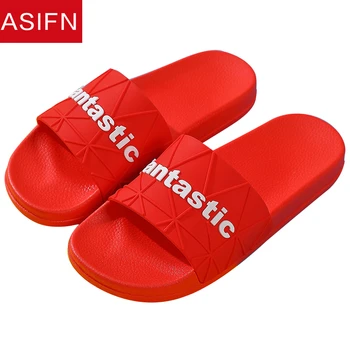 

ASIFN Women's Slippers Fashion Summer Slides Simple Home Flip Flops Household Indoor Flip Flops Non-slip Slipper Men Sandals