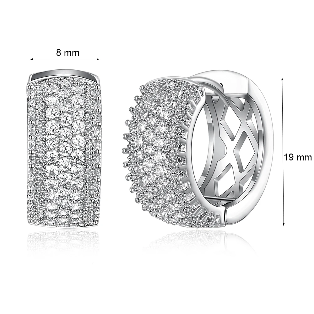 Женские серьги кольца с фианитом белого и золотого цвета|circle hoop earrings|hoop earrings for