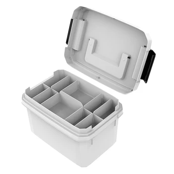 

Portable First Aid Kit Plastic Box, Multi-Functional Durable Cabinet Family Emergency Kit Box Bag Accessories-B5
