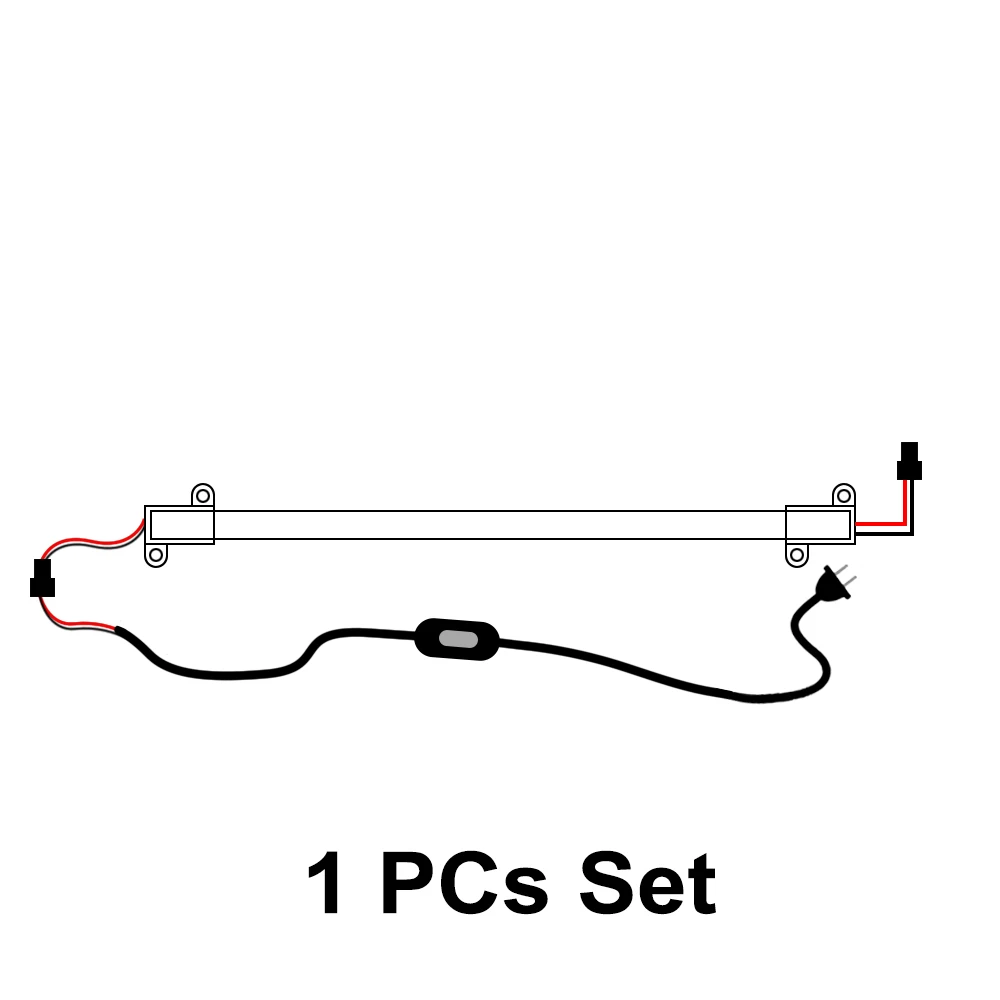 1pcs Set Светодиодный трубки AC220V SMD2835 8 Вт высокой мощности Яркость бар настенный светильник 50 см с молочно-белый/прозрачная крышка энергосберегающий светодиодный люминесцентные лампы - Испускаемый цвет: 1pcs Set