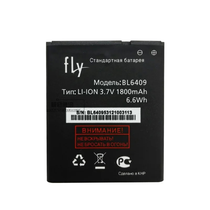 BL6409 BL-6409 1800mAh 3.7V High Quality Mobile Cell Phone Replacement Lithium Battery for FLY IQ4406 Accumulator Free Ship | Мобильные