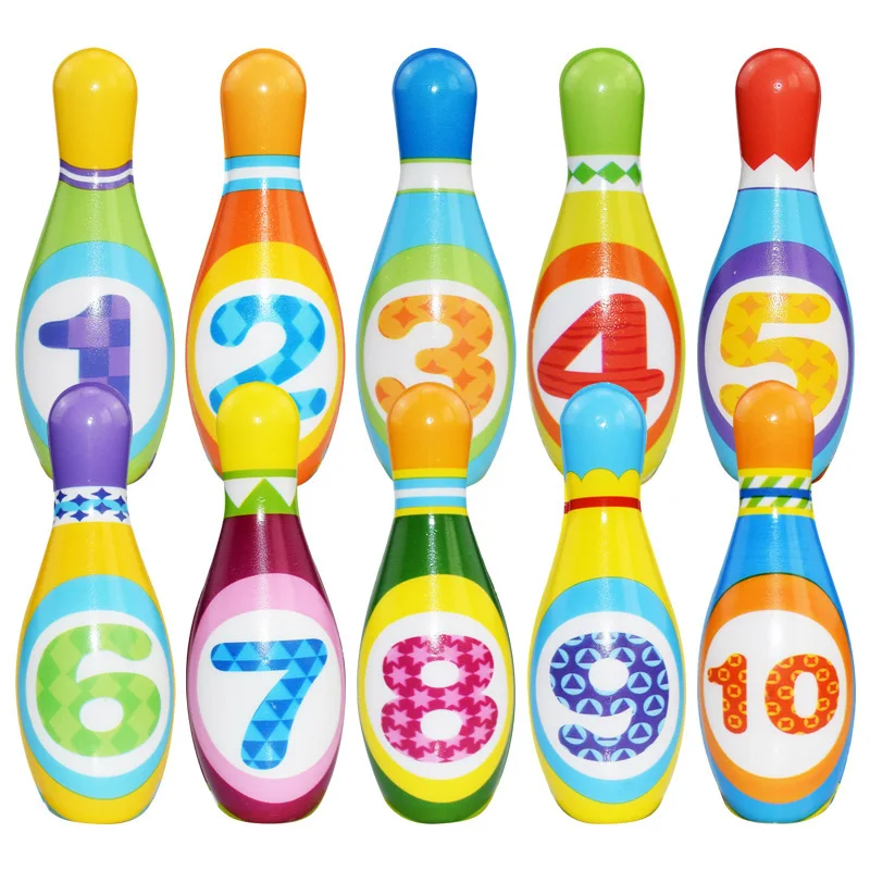 Спортивные Игрушки для малышей, подарок для детей, 12 шт., маленький набор игрушек для боулинга, игра с героями мультфильмов, шар для боулинга, детский спортивный набор для вечеринок