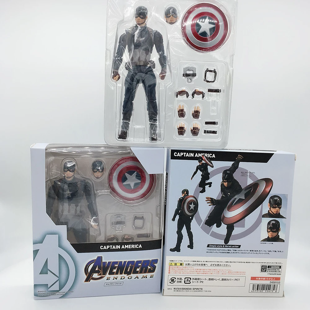 SHF Marvel Мстители 4 эндигра Marvel Американский капитан Америка фигурка модель игрушки кукла для подарка на Рождество