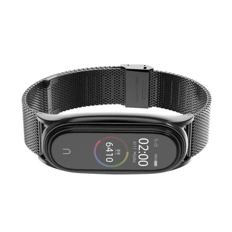 Metal Strap Plus for Mi Band 4 3 Wristbands Stainless Steel Bracelet for Xiaomi Mi band 4 Strap Correa 3 Wristbands Pulsera