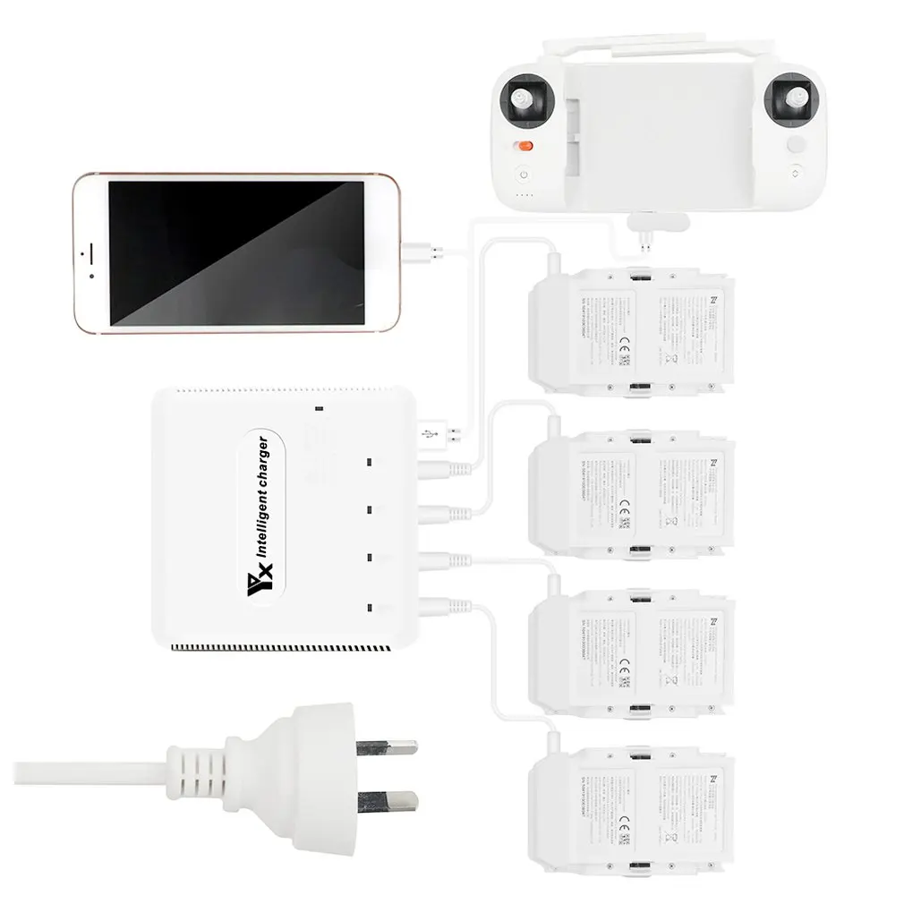 For Xiaomi Fimi X8Se Drone Battery Housekeeper Usb Remote Control 6-Way Charger Professional Fashion Portable