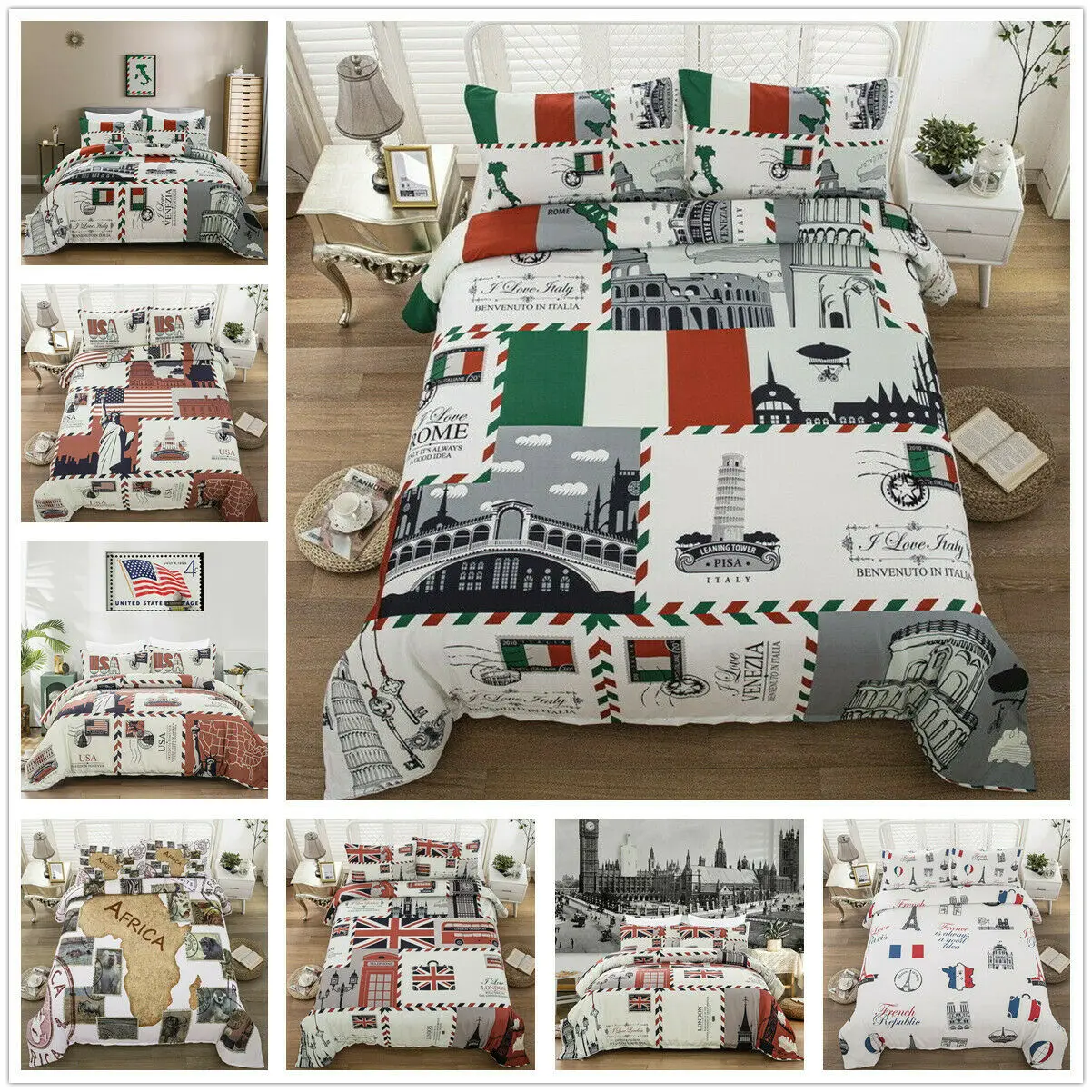  ǥ Stampes ħ Ʈ 2/3Pcs Duvet Ŀ & Pillowcase(s) Ȩ   3D μ ̺ Ŀ